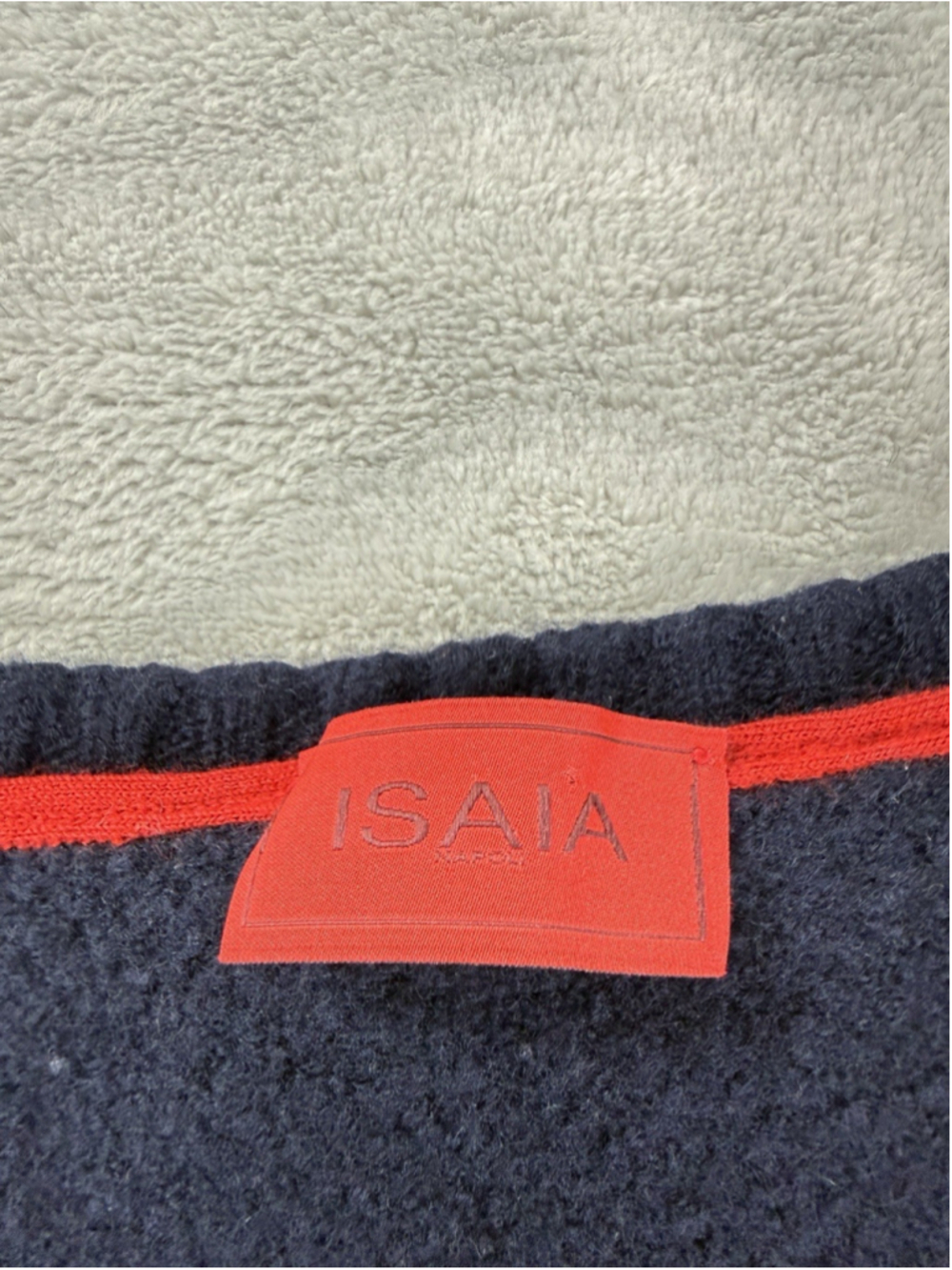 Isaia Napoli 100% Cashmere Navy Blue Sweater Mens Size Small - Picture 2 of 16